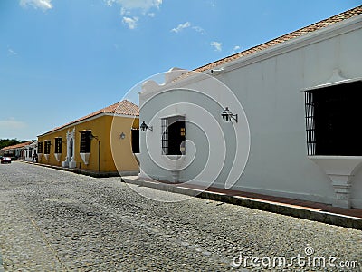 Colonial Houses Stock Photo