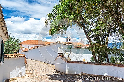 Colonial Street View Stock Photo