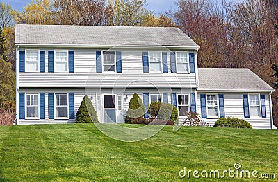 Colonial Style House Stock Image | CartoonDealer.com #19382497