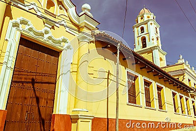 Trinidad, Cuba. UNESCO World Heritage Site. Tower of Museo Nacional de la Lucha Contra Bandidos Stock Photo