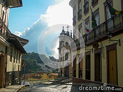 Colonial town of Ouro Preto, Minas Gerais, Brazil Editorial Stock Photo