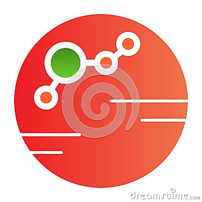 Colonized planet flat icon. Colony color icons in trendy flat style. Planet gradient style design, designed for web and Vector Illustration