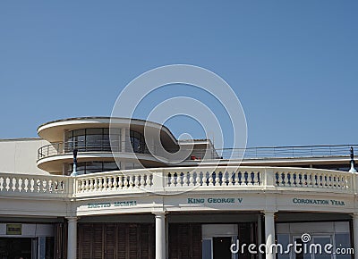 Colonnade on the beach in Bexhill on Sea Editorial Stock Photo