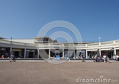 Colonnade on the beach in Bexhill on Sea Editorial Stock Photo