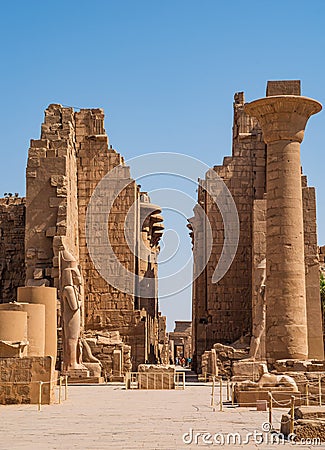 Colonnade in Egypt Stock Photo