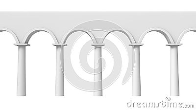 Colonnade frontal Stock Photo