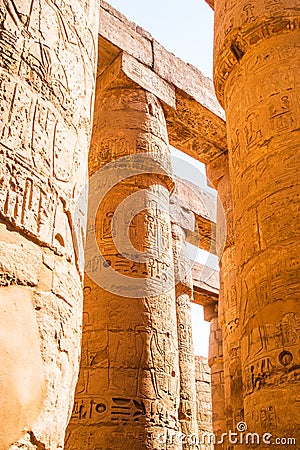 Colonnade in Egypt Stock Photo