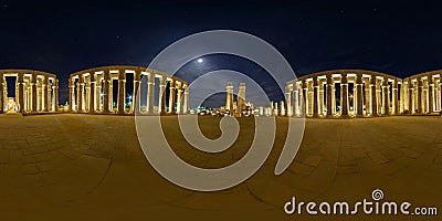 Luxor Temple Panorama 360 VR Stock Photo