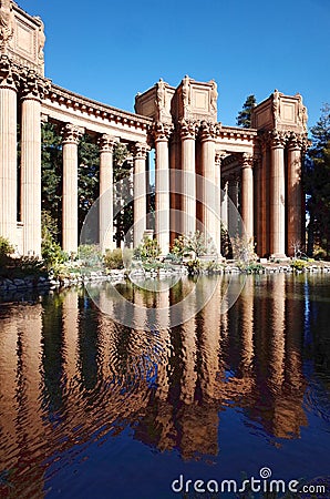 Colonnade at Palace of Fine Arts, San Francisco, USA Stock Photo