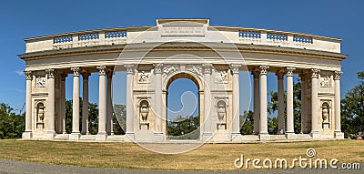 Colonnade on Rajstna classicist gloriet Valtice town Stock Photo