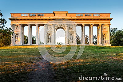 Colonnade on Reistna Stock Photo