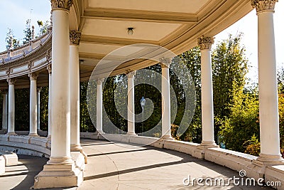 Colonnade of Spreckels Organ Pavilion in Balboa Park Editorial Stock Photo