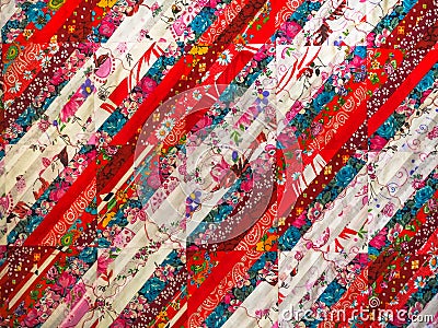 Color abstract background. Patchwork handmade ornament. Stock Photo