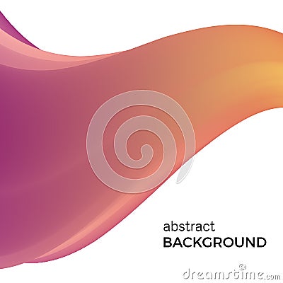 Color abstract composition of the watercolor waves. Vector Illustration
