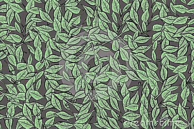 Color abstract leaves drawing pattern generative art background. Geometric, details, backdrop & messy. Vector Illustration