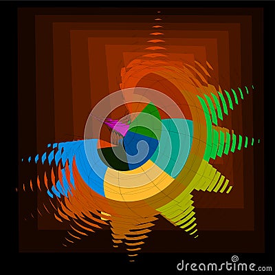 Color abstraction on a dark background Stock Photo