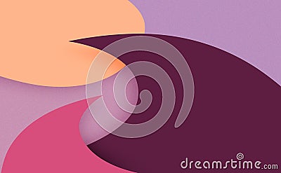 Color abstraction with pink and purple waves. Minimalistic colored background. Stock Photo