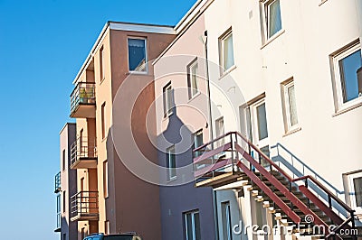 Color adds to modern architecture Stock Photo