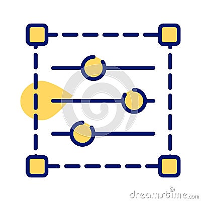 Color adjustment vector design, color combination icon Vector Illustration