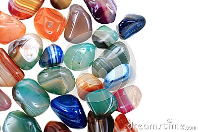 color agate collection Stock Photo