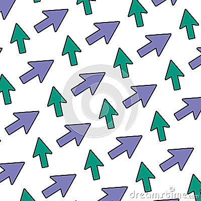 Color arrow sign directions icon background Vector Illustration