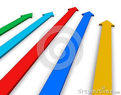 Color arrows Stock Photo