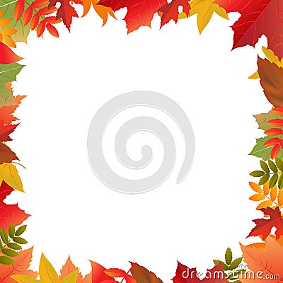 Color Autumn Frame Vector Illustration