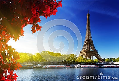 Color of autumn in Paris Stock Photo