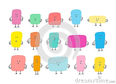 Color Baby birds cartoon set Vector Illustration