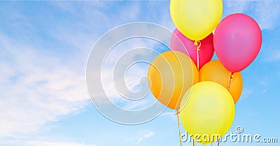 Color balloons on sky Stock Photo