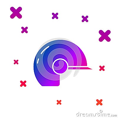 Color Baseball helmet icon isolated on white background. Gradient random dynamic shapes. Vector Vector Illustration
