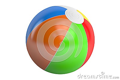 Color beach ball, 3D rendering Stock Photo