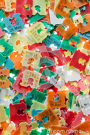 Color Best Date Tags Stock Photo