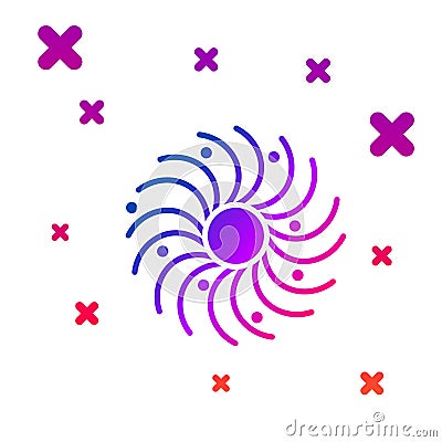 Color Black hole icon isolated on white background. Space hole. Collapsar. Gradient random dynamic shapes. Vector Vector Illustration