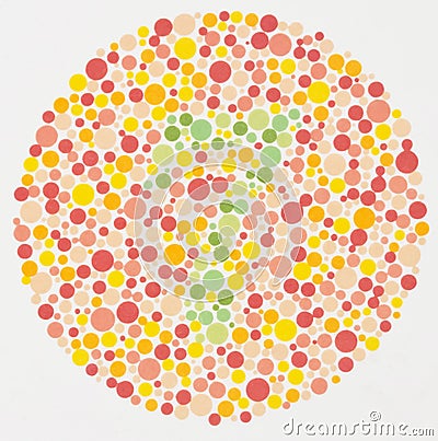 Color blind test - 7 Stock Photo