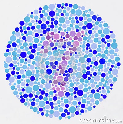 Color blind test - 7 Stock Photo