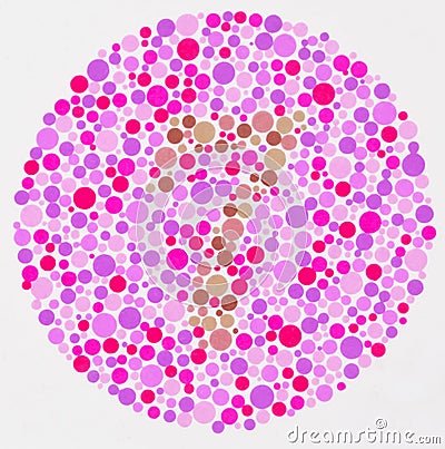 Color blind test - 7 Stock Photo