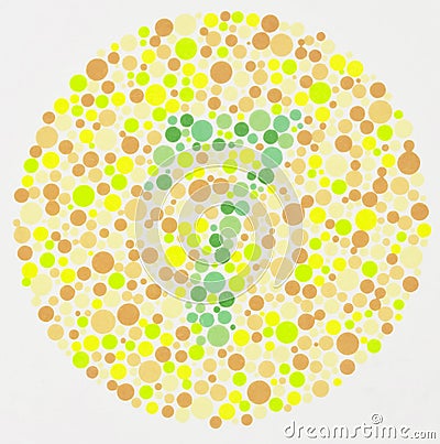 Color blind test - 7 Stock Photo