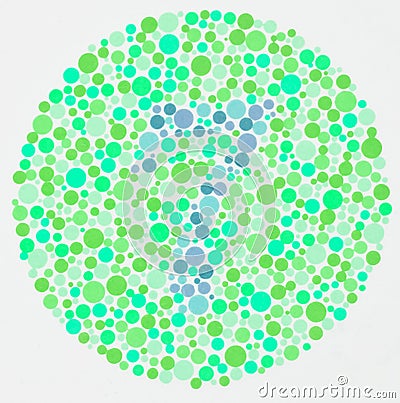 Color blind test - 7 Stock Photo