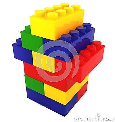 Color block house Stock Photo