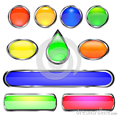 Color buttons Cartoon Illustration
