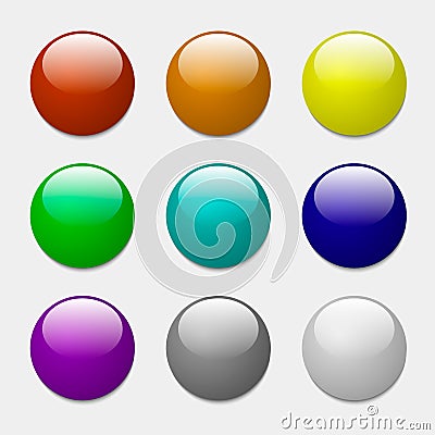 Color buttons Vector Illustration