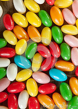 Color candy beans background Stock Photo