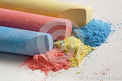 Color chalk Stock Photo