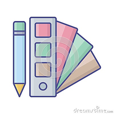 Color chart Vector Icon which can easily modify or edit Vector Illustration