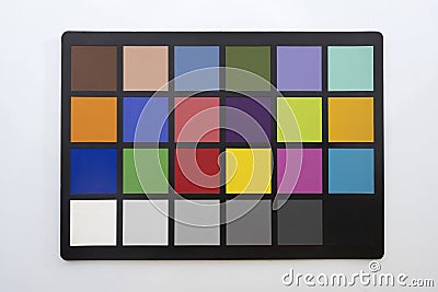 Color Checker Card For Photography Stock Photo