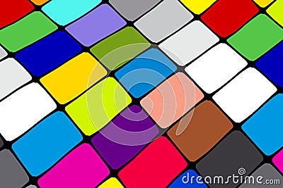 A color checker in form of squares Stock Photo