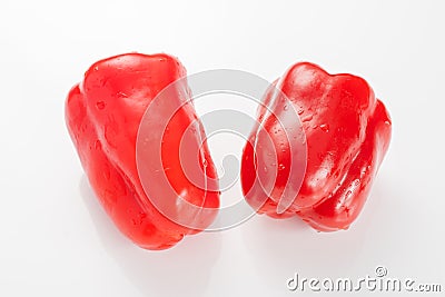 Color chilli pepper on white background Stock Photo