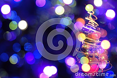 color christmas tree Stock Photo