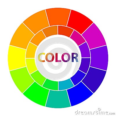 1032 color, circle with colors, isolate on a white background, colors for artists Vector Illustration